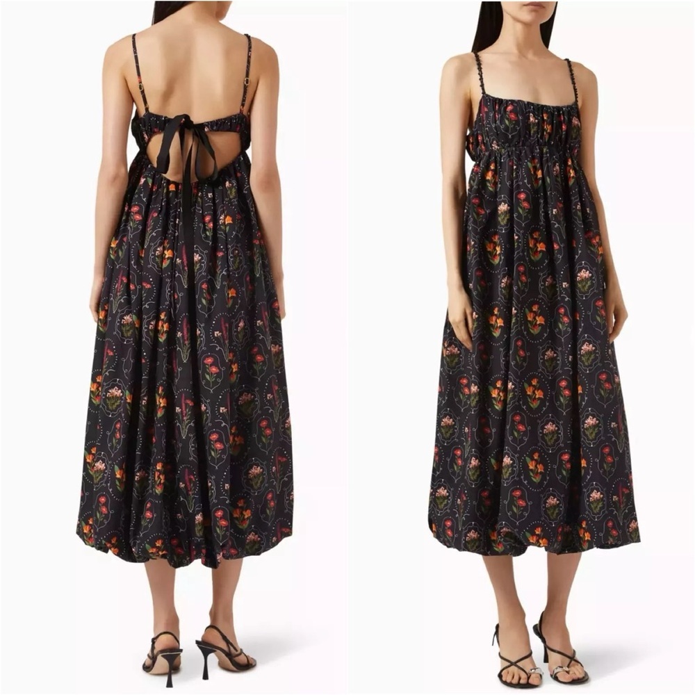 Agua by Agua Bendita 
limonaria oasis open back midi dress
